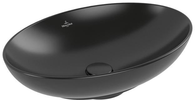 Villeroy & Boch Loop & Friends Aufsatzwaschbecken 560x380 mm Oval Ebony CeramicPlus