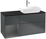 Villeroy & Boch Finion Waschtischunterschrank 1200 mm Glossy White Lacquer mit Beleuchtung