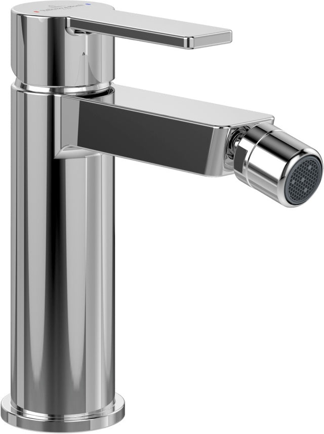 Villeroy & Boch Architectura Einhebel-Bidetarmatur eckig Chrom – mit Ablaufgarnitur & AirPlus