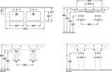 Villeroy & Boch Schrank-Doppelwaschtisch Subway 2.0 1300 mm Weiß Alpin