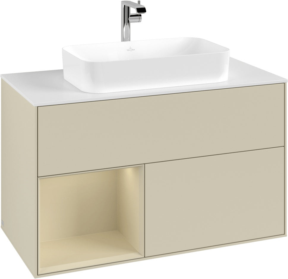 Villeroy & Boch Waschtischunterschrank Finion G241GF Glossy White Lacquer 1000 mm mit Beleuchtung