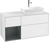 Villeroy & Boch Finion Waschbeckenunterschrank 1200 mm Glossy White Lacquer mit Beleuchtung
