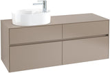 Villeroy & Boch COLLARO Waschtischunterschrank 1200 mm Glossy White mit LED-Beleuchtung und 4 Auszügen