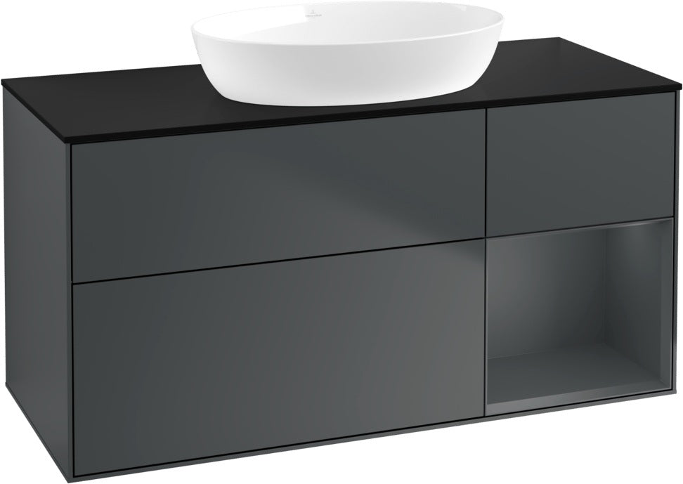 Villeroy & Boch Finion Waschtischunterschrank FA72GFGF 1200 mm Glossy White Lacquer mit LED-Beleuchtung