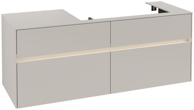 Villeroy & Boch Collaro Waschtischunterschrank 1400 mm mit LED-Beleuchtung und 4 Auszügen