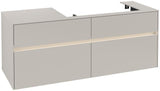 Villeroy & Boch Collaro Waschtischunterschrank 1400 mm mit LED-Beleuchtung und 4 Auszügen