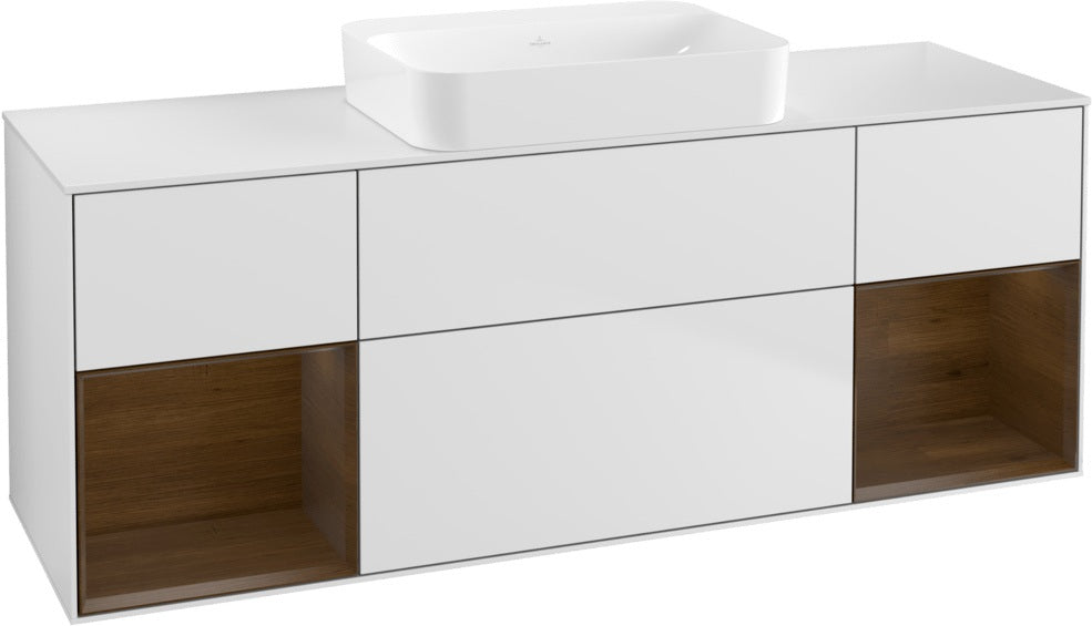 Villeroy & Boch Finion Waschtischunterschrank 1600 mm Glossy White Lacquer mit Beleuchtung