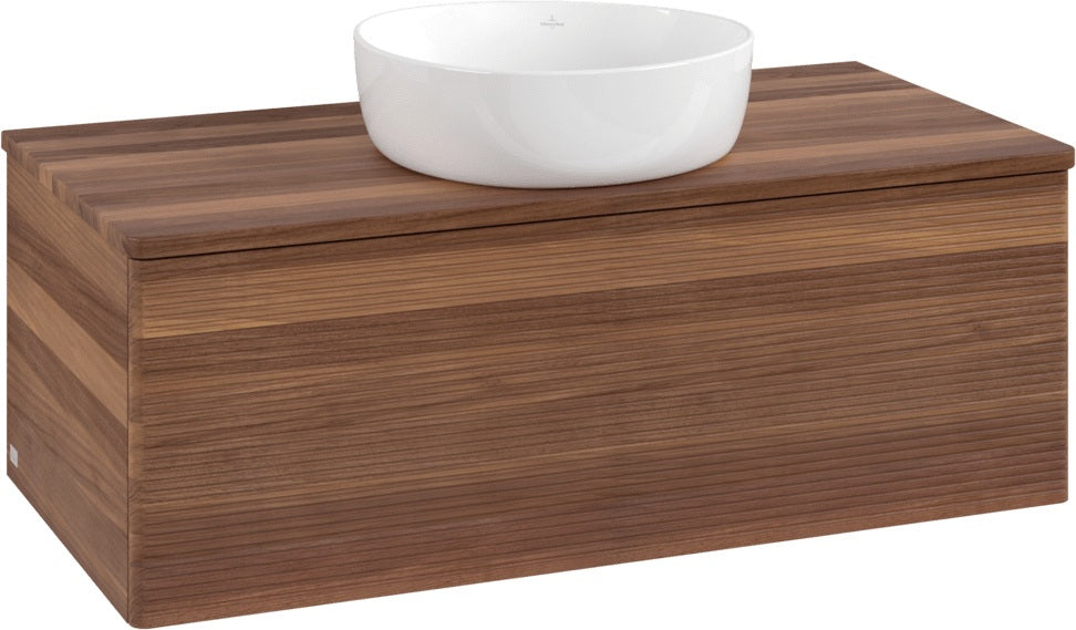 Villeroy & Boch Waschbeckenunterschrank Antao L31111 1000 mm Warm Walnut mit LED-Beleuchtung