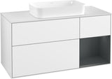 Villeroy & Boch Finion Waschtischunterschrank G711G Black Matt Lacquer 1200 mm mit Beleuchtung