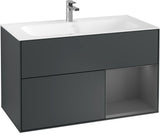 Villeroy & Boch Finion Waschtischunterschrank 996 mm Glossy White Lacquer mit LED-Beleuchtung