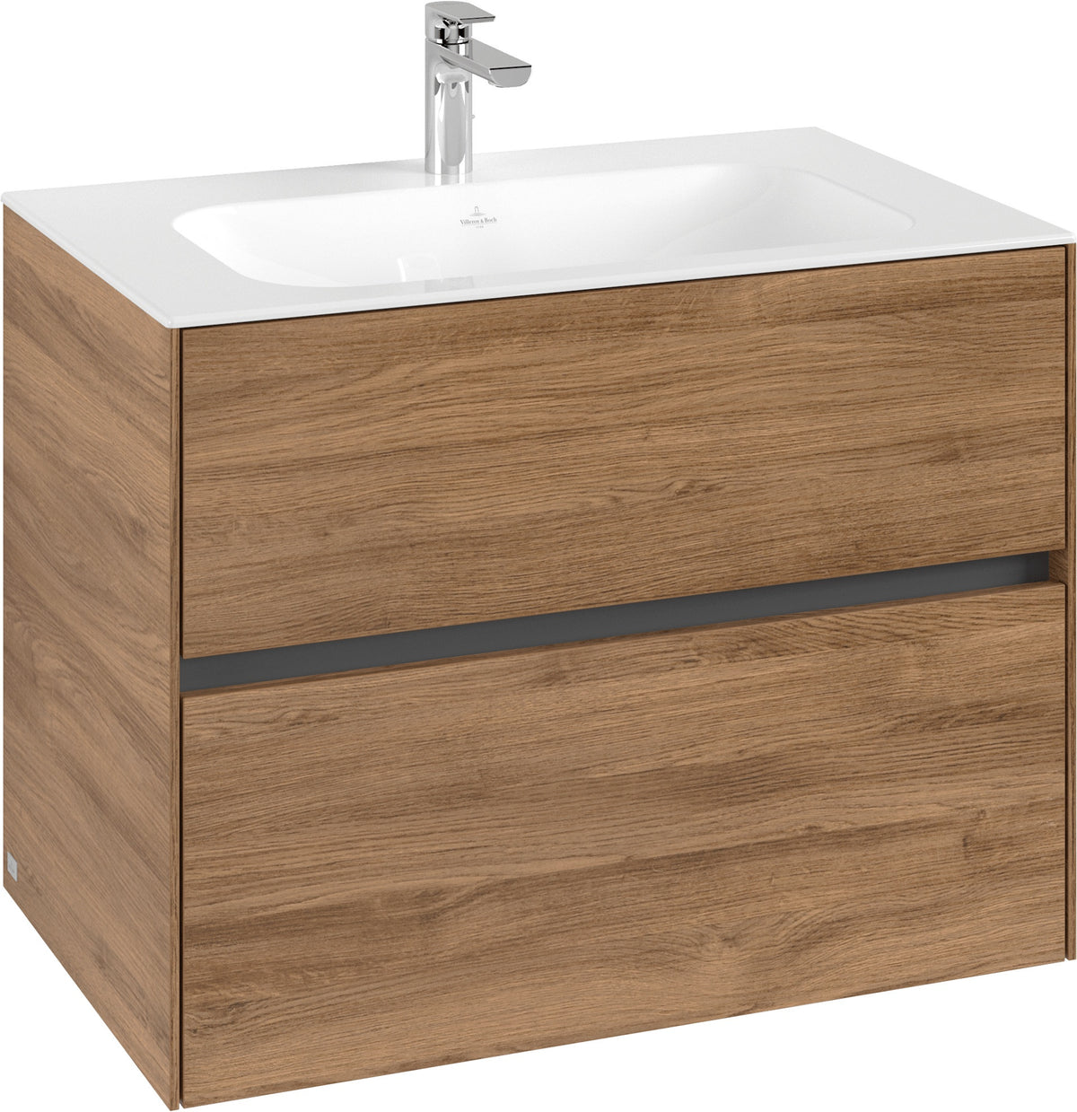 Villeroy & Boch Waschbeckenunterschrank Collaro C13800 White Oak – 796 mm, 2 Auszüge, SoftClosing
