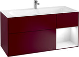 Villeroy & Boch Finion Waschbeckenunterschrank Glossy White Lacquer 1196 mm mit LED-Beleuchtung