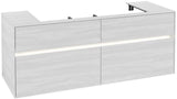 Villeroy & Boch Collaro Waschtischunterschrank 1400 mm mit LED-Beleuchtung, Truffle Grey