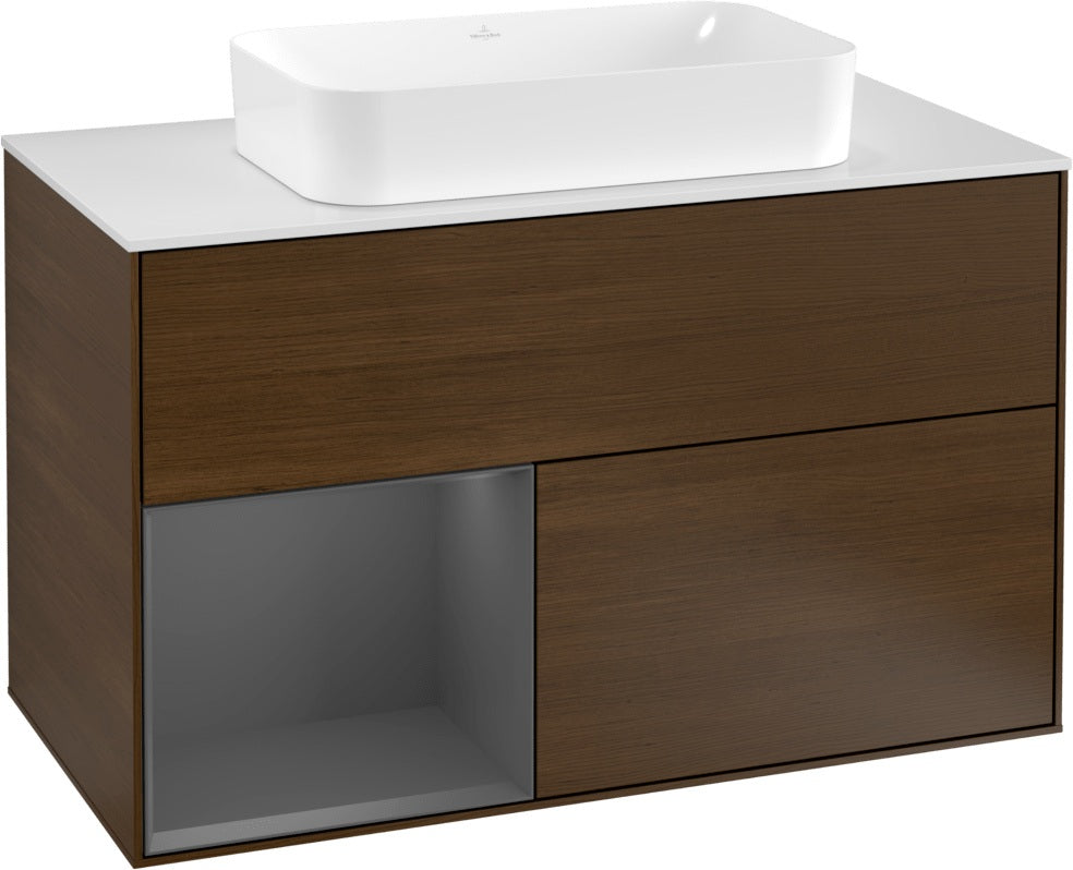 Villeroy & Boch Waschtischunterschrank Finion G241GF Glossy White Lacquer 1000 mm mit Beleuchtung