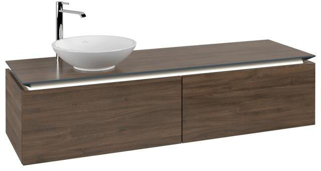 Villeroy & Boch Legato Waschbeckenunterschrank 1600 mm Glossy White mit LED-Beleuchtung