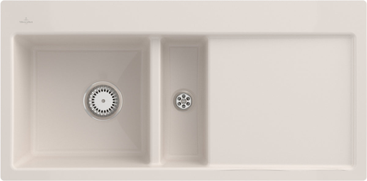 Villeroy & Boch Subway 60 flat Einbauspüle Ivory CeramicPlus 965x475mm