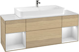 Villeroy & Boch Finion Waschtischunterschrank 1600 mm Glossy White Lacquer mit Beleuchtung
