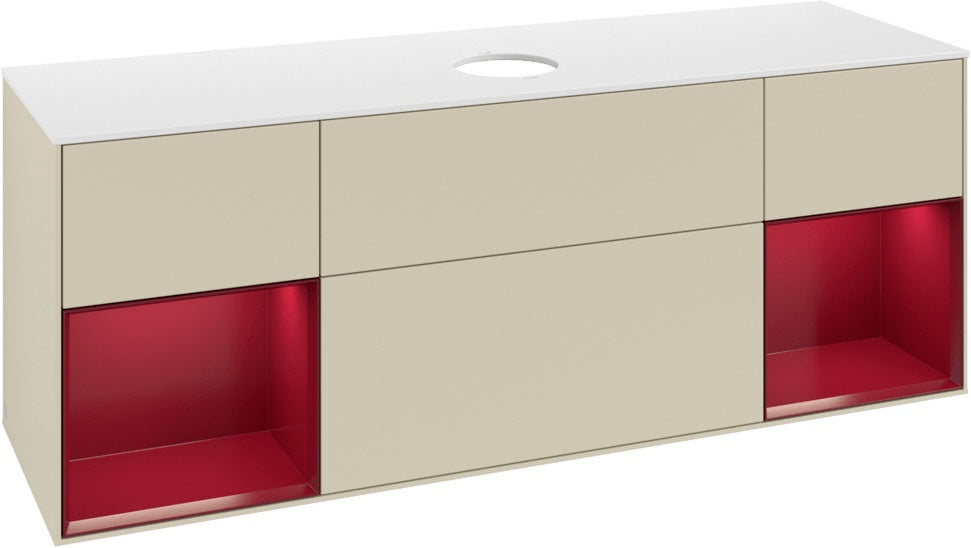 Villeroy & Boch Finion Waschtischunterschrank GD01GF 1600 mm Glossy White Lacquer mit Beleuchtung