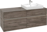 Villeroy & Boch Waschtischunterschrank Collaro C086 B0 1400 mm Stone Oak mit Beleuchtung und SoftClosing