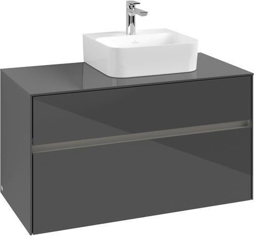 Villeroy & Boch Waschbeckenunterschrank Collaro 1000 mm Glossy White mit LED-Beleuchtung und SoftClosing