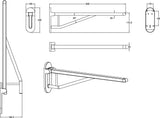 Villeroy & Boch ViCare Klappgriff 921720 – Verchromter Wandstützgriff, 750 mm, Belastbarkeit 130 kg