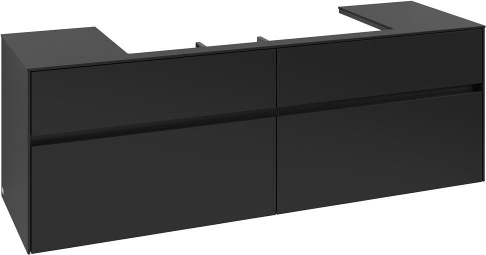 Villeroy & Boch Waschtischunterschrank Collaro C031 1600 mm Volcano Black mit SoftClosing
