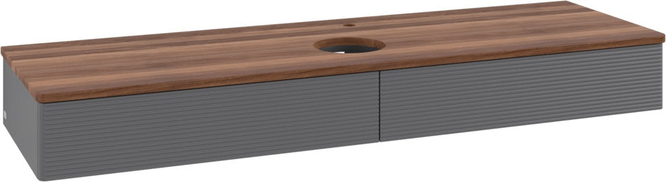Villeroy & Boch Waschtischunterschrank Antao K14151 1600 mm Anthrazit Matt mit Hahnlochbohrung