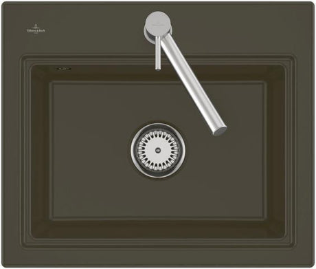 Villeroy & Boch Subway Style 60 S Flat Spüle – Flächenbündige Keramikspüle in Ebony CeramicPlus