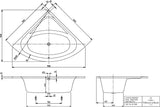 Villeroy & Boch LOOP & FRIENDS Whirlpoolsystem Spec Combi Invi TP 1 weiß 1400 mm