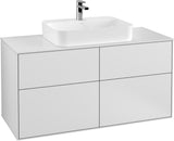 Villeroy & Boch Finion Waschtischunterschrank 1200 mm Glossy White Lacquer mit LED-Beleuchtung