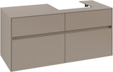 Villeroy & Boch Waschtischunterschrank Collaro C072 1200 mm Taupe Matt mit 4 Auszügen
