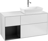 Villeroy & Boch Finion Waschbeckenunterschrank 1200 mm Glossy White Lacquer mit Beleuchtung