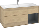 Villeroy & Boch Finion Waschbeckenunterschrank Glossy White Lacquer 1196 mm mit LED-Beleuchtung