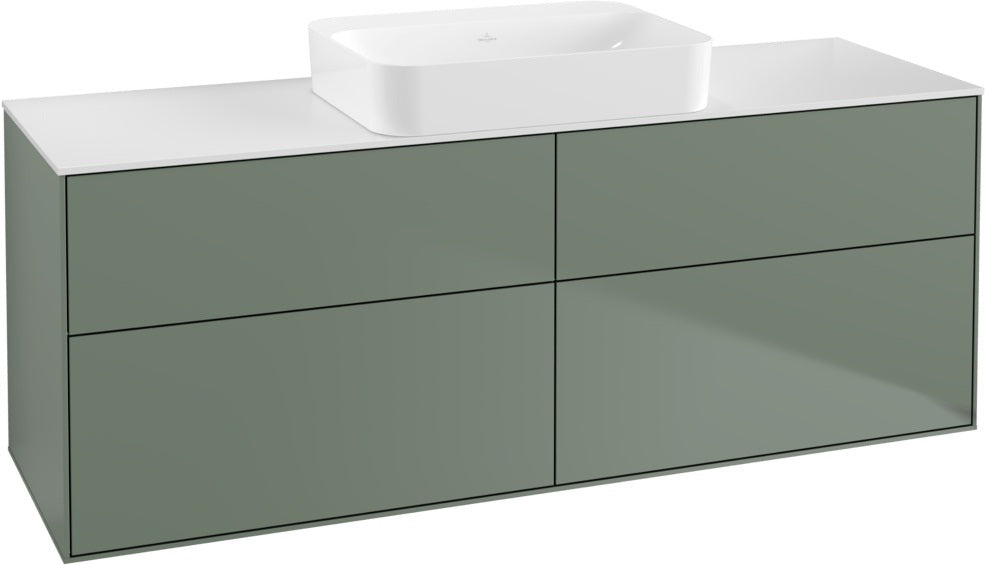 Villeroy & Boch Finion Waschtischunterschrank 1600 mm Peony Matt Lack mit Beleuchtung und 4 Auszügen