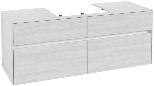 Villeroy & Boch Collaro Waschtischunterschrank 1400 mm Black Matt Lacquer mit 4 Auszügen