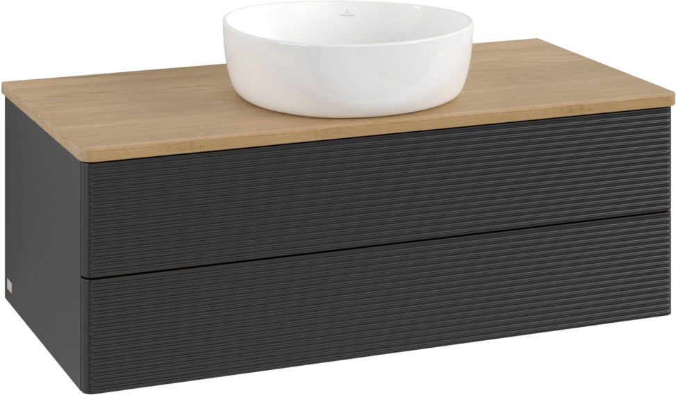 Villeroy & Boch Waschtischunterschrank Antao L20111 1000 mm Black Matt Lacquer mit Auszugsbeleuchtung