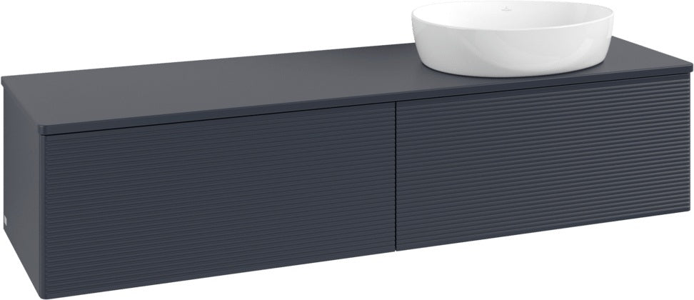 Villeroy & Boch Waschbeckenunterschrank Antao 1600 mm Anthrazit Matt Lack mit 2 Auszügen