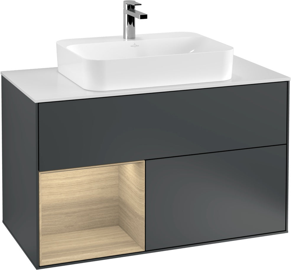 Villeroy & Boch Finion Waschtischunterschrank 1000 mm White Matt Lacquer mit LED-Beleuchtung