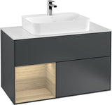 Villeroy & Boch Finion Waschtischunterschrank 1000 mm White Matt Lacquer mit LED-Beleuchtung
