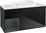 Villeroy & Boch Finion Waschbeckenunterschrank 1200 mm Walnut Veneer mit Beleuchtung
