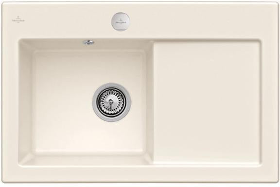Villeroy & Boch Subway 45 flat flächenbündige Spüle 745x475 mm Ivory CeramicPlus