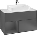 Villeroy & Boch Finion Waschtischunterschrank 1000 mm White Matt Lacquer mit LED-Beleuchtung