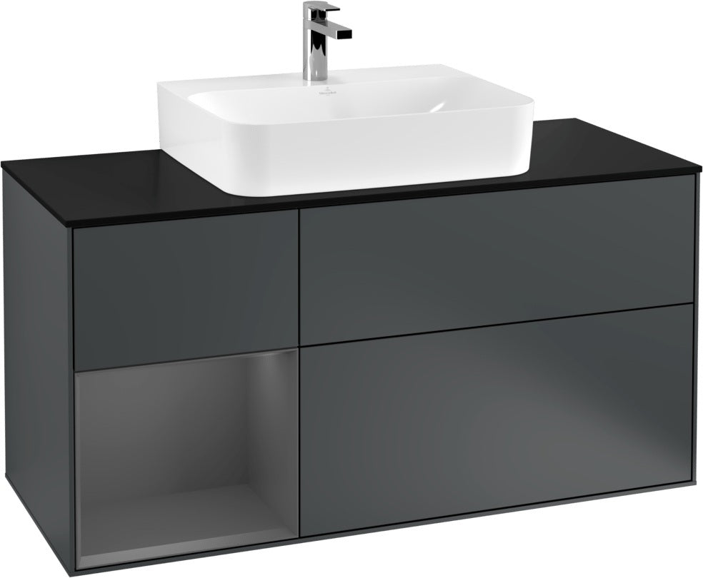 Villeroy & Boch Finion Waschbeckenunterschrank 1200 mm Glossy White mit Beleuchtung