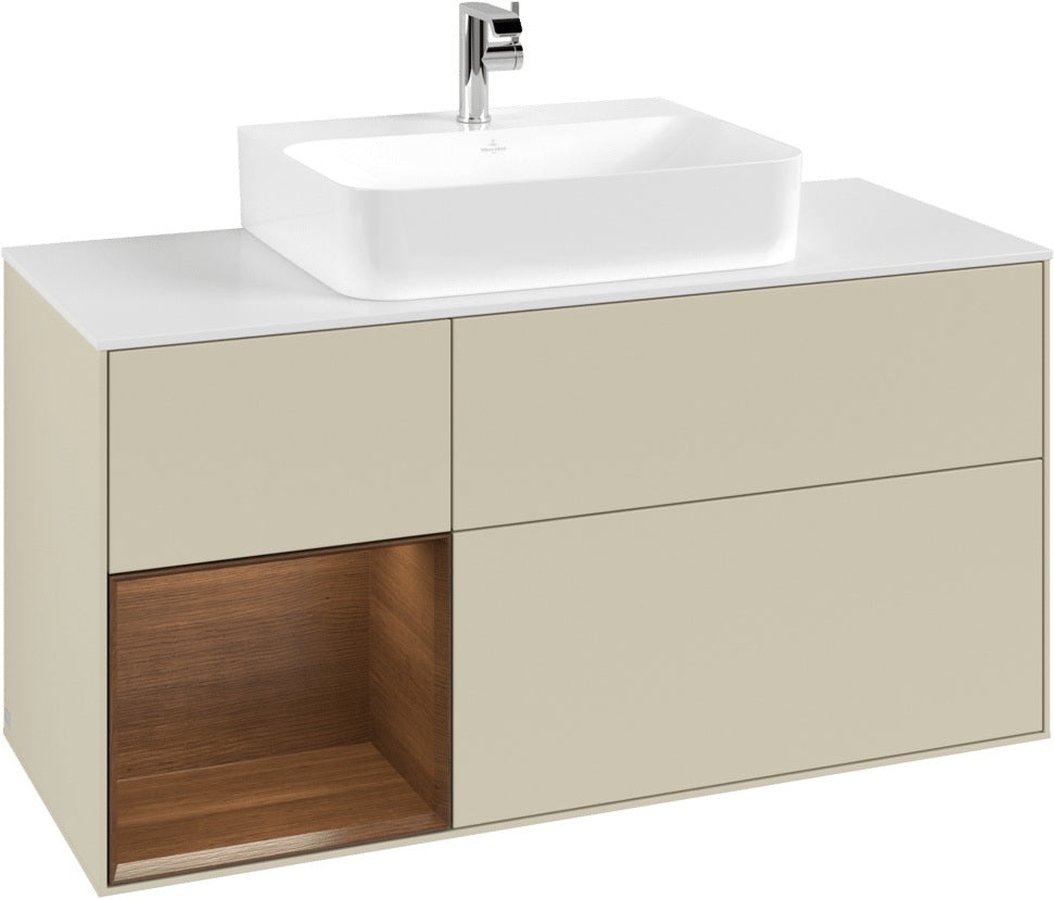 Villeroy & Boch Finion Waschtischunterschrank G161G 1200 mm Glossy White Lacquer mit LED-Beleuchtung