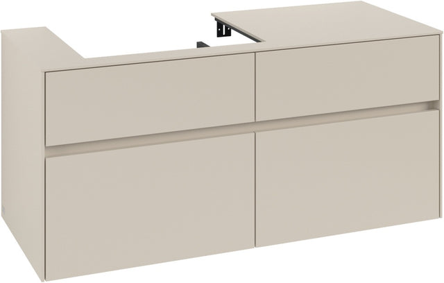 Villeroy & Boch Waschtischunterschrank Collaro C082 B0 1200 mm Cashmere Grey mit Beleuchtung und SoftClosing