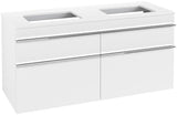 Villeroy & Boch Venticello Waschtischunterschrank 1257 mm Glossy White, 4 Auszüge, für 2 Waschtische