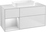 Villeroy & Boch Finion Waschbeckenunterschrank 1200 mm Walnut Veneer mit Beleuchtung