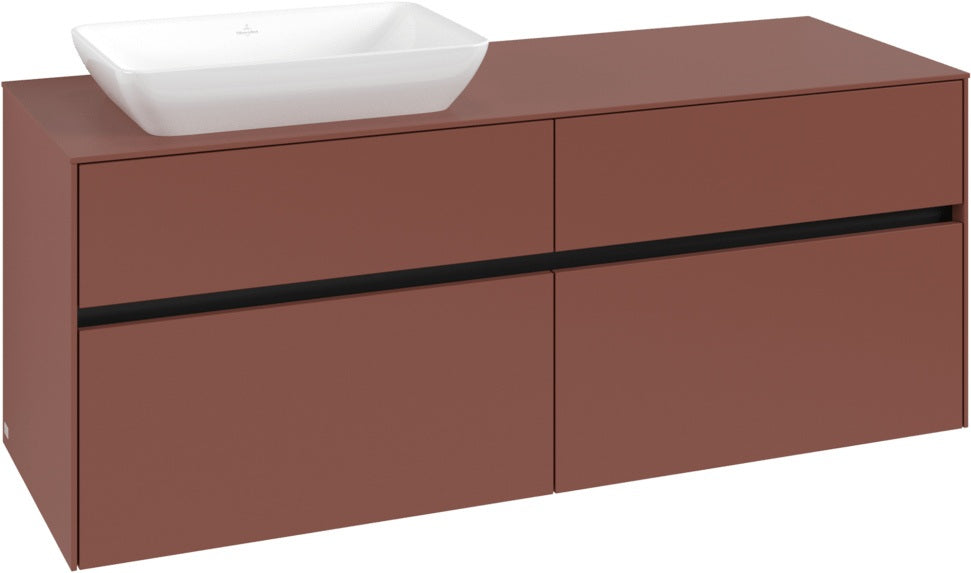 Villeroy & Boch Waschtischunterschrank Collaro C117 B0 White Oak 1400 mm mit Beleuchtung