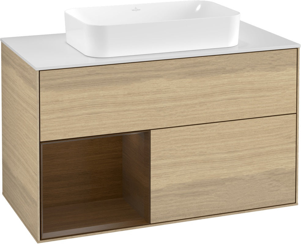Villeroy & Boch Waschtischunterschrank Finion G241GF Glossy White Lacquer 1000 mm mit Beleuchtung
