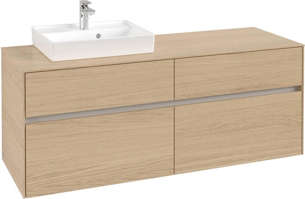 Villeroy & Boch Waschtischunterschrank Collaro C074 Nordic Oak 1400 mm mit 4 Auszügen